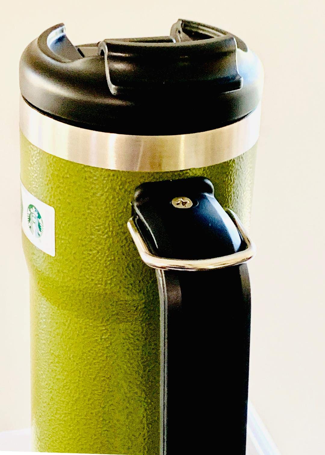 Starbucks + Stanley Military Commitment Double Walled Hammered Stainless Steel Tumbler With Handle