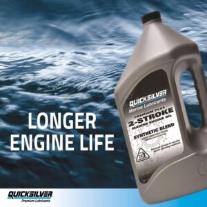 Quicksilver 858026Q01 Premium Plus 2-Stroke Marine Engine Oil Synthetic Blend, 32 Oz.