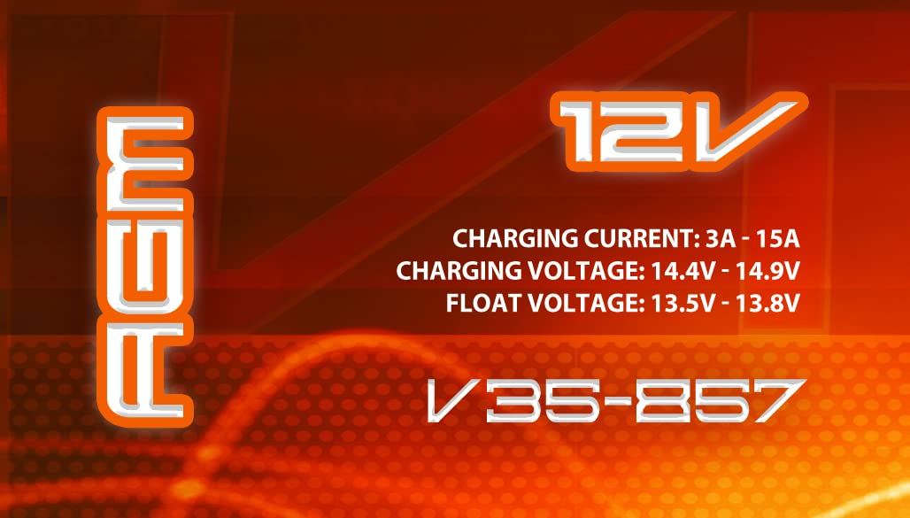 VMAXTANKS V35-857 12V 35AH AGM Marine Deep Cycle Battery for Berkley BTX25 - Saltwater Electric Trolling Motor (12V 35AH, GROUP U1, 7.7"x 5"x 6.1")