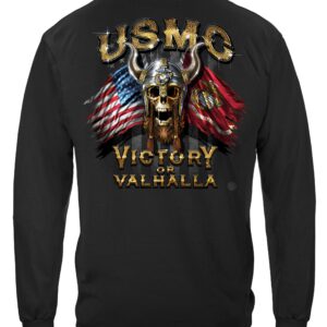 Erazor Bits US Marines US Marine Corps T Shirt - Marine Corps Tee Long Sleeve Shirts -Black X-Large