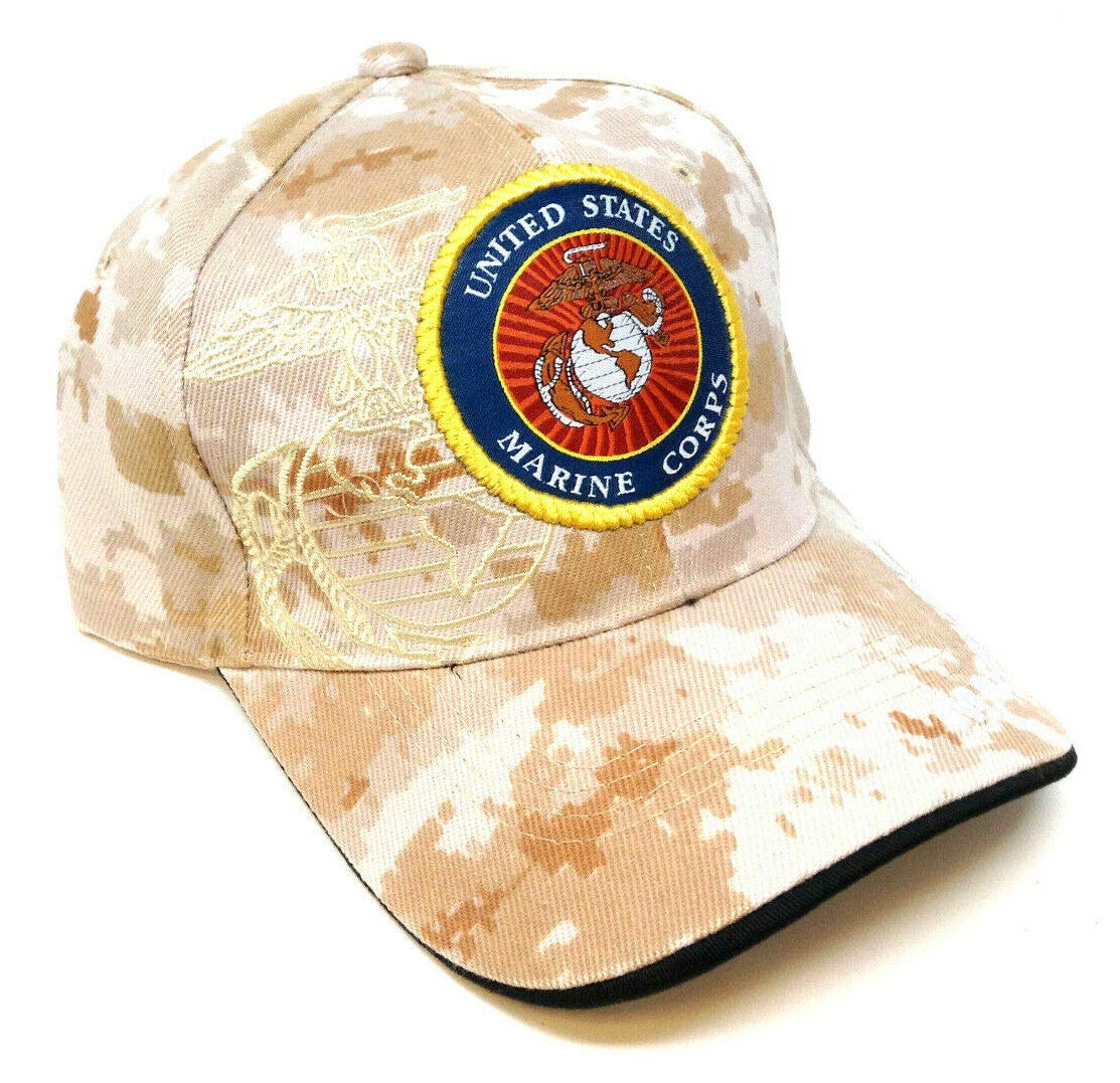 US United States USMC Marine Corps Round Logo Adjustable Hat