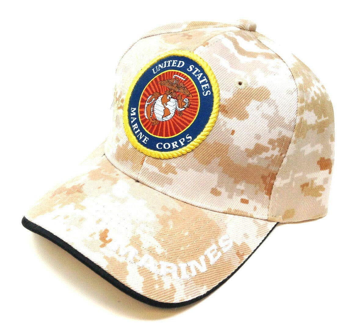 US United States USMC Marine Corps Round Logo Adjustable Hat