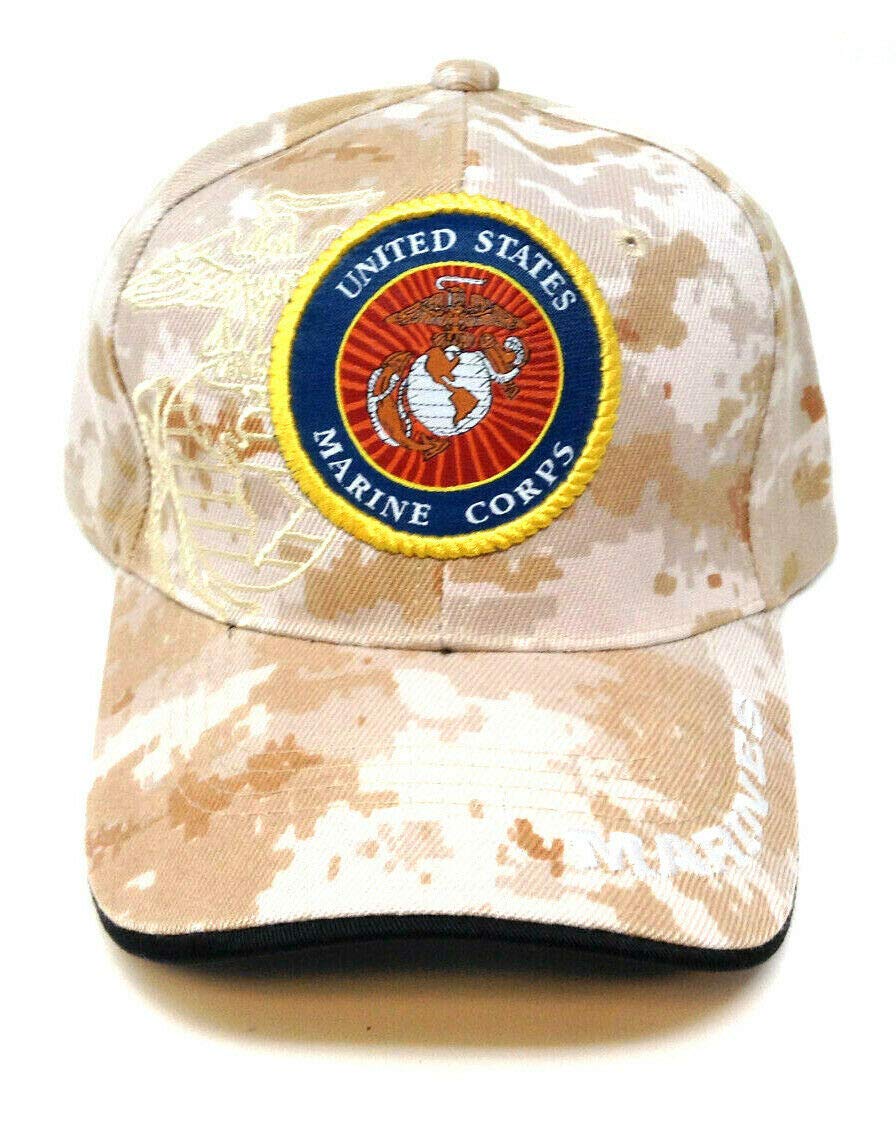 US United States USMC Marine Corps Round Logo Adjustable Hat