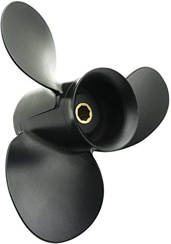 Ayaksmi Jason Marine OEM Grade 9 x 9 Aluminum Outboard Propeller fit Mercury Engines 9.9-15HP, Hub Kits Installed, Ref No.48-828156A12, 8 Spline Tooth, RH