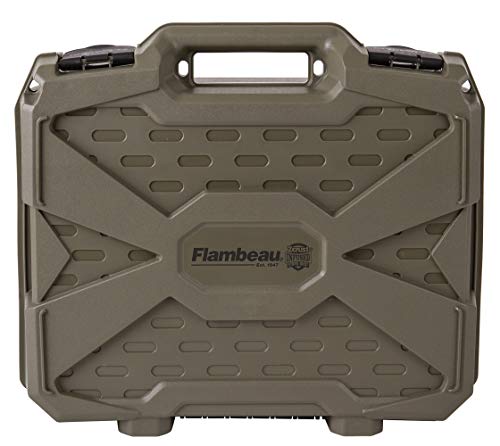 Flambeau Outdoors Zerust Infused Double Deep Pistol Case - 16.5", Olive Drab Green