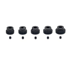 kingval replacement 5pcs m1 8mm 18t 19t 20t 21t 22t steel pinion motor gear compatible with 1/5 rc car brushed brushless motor