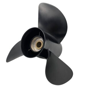 ARKDOZA Stainless Steel Prop Propeller for Tohatsu/Nissan 13X19 Coated with Black Paint 60/70/75/90/115/120/140hp Outboard