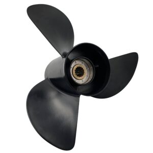 ARKDOZA Stainless Steel Prop Propeller for Tohatsu/Nissan 13X19 Coated with Black Paint 60/70/75/90/115/120/140hp Outboard