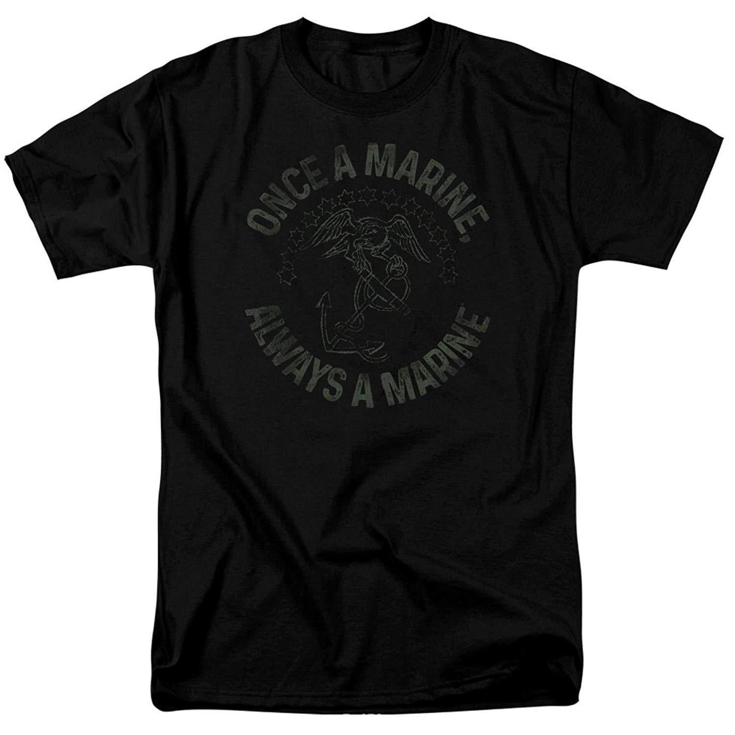 US Marine Corps Always A Marine Black Men's Tee Shirt, XL