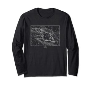 catalina island nautical marine chart long sleeve t-shirt