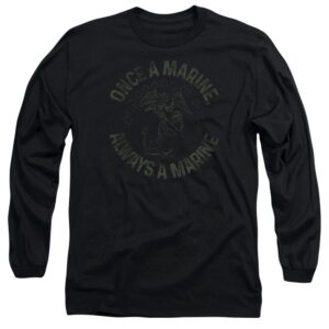 US Marine Corps Always A Marine Unisex Adult Long-Sleeve T Shirt for Men and Women