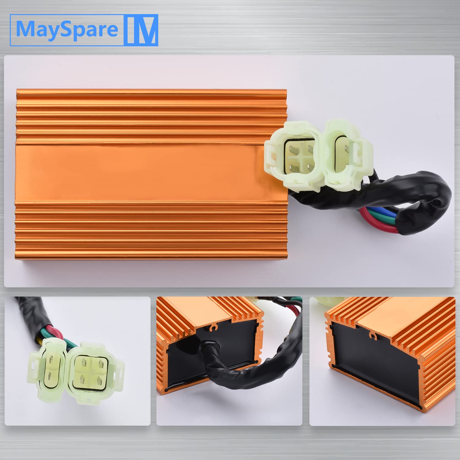 MaySpare 6 Pins DC CDI Box Variable Timing Performance For GY6 4-Stork Engine 125cc 150cc 250cc No Rev Limit