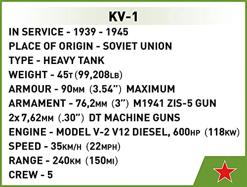 Cobi toys 656 Pcs Hc WWII /2555/ Kv-1