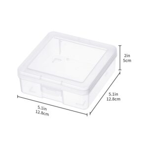 novelinks Stackable Plastic Clear Storage Box Containers with Latching Lid - Art Craft Supply Organizer Storage Containers for Pencil Box, Lego, Crayon, Beads, Jewelry (18 Pack Small -Clear)