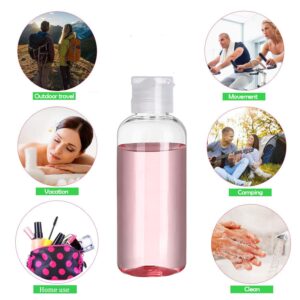 DNSEN 5 Pack 3.4oz Empty Plastic Travel Bottles for Toiletries TSA Approved Leak Proof Squeezable Travel Size Containers Travel Essentials Accessories, clear