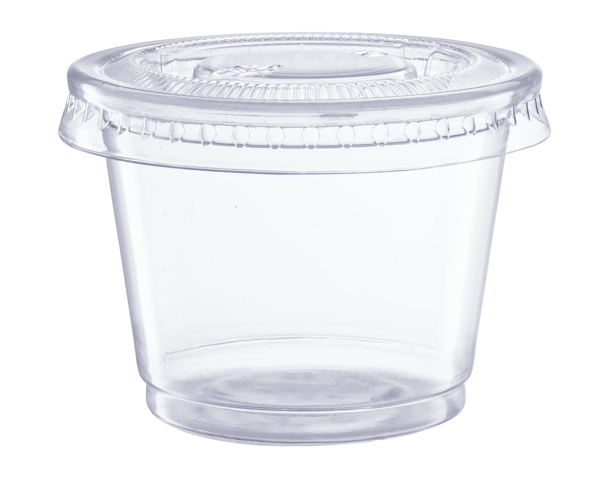 Comfy Package [50 Sets] 5.5 oz. Plastic Portion Cups With Lids, Souffle Cups, Condiment Cups