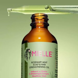 Mielle Organics Hair Products Rosemary Mint Hair Growth Oil 2 oz,(Pack of 2),Infused with Biotin to Encourage and Strengthen Hair Growth,Rid of Itchy and Dry Scalp