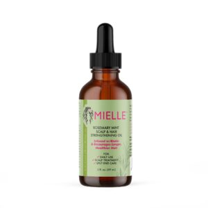 Mielle Organics Hair Products Rosemary Mint Hair Growth Oil 2 oz,(Pack of 2),Infused with Biotin to Encourage and Strengthen Hair Growth,Rid of Itchy and Dry Scalp