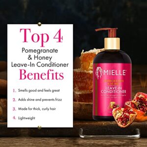 Mielle Organics Pomegranate & Honey Leave-In Conditioner + Honey Curl Smoothie Bundle