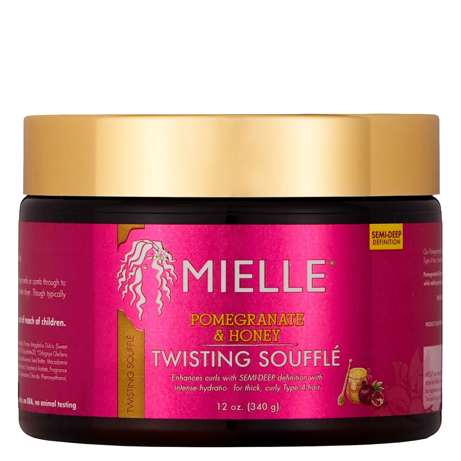 Mielle Organics Pomegranate & Honey Twisting Soufflé, Sulfate and Paraben Free, 12 Ounces