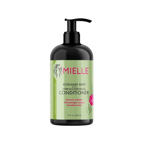 Mielle - Rosemary Mint - Biotin Infused - Encourages Growth Hair Products for Stronger and Healthier Hair - Shampoo & New Conditioner Styling Bundle Set 2 PCS