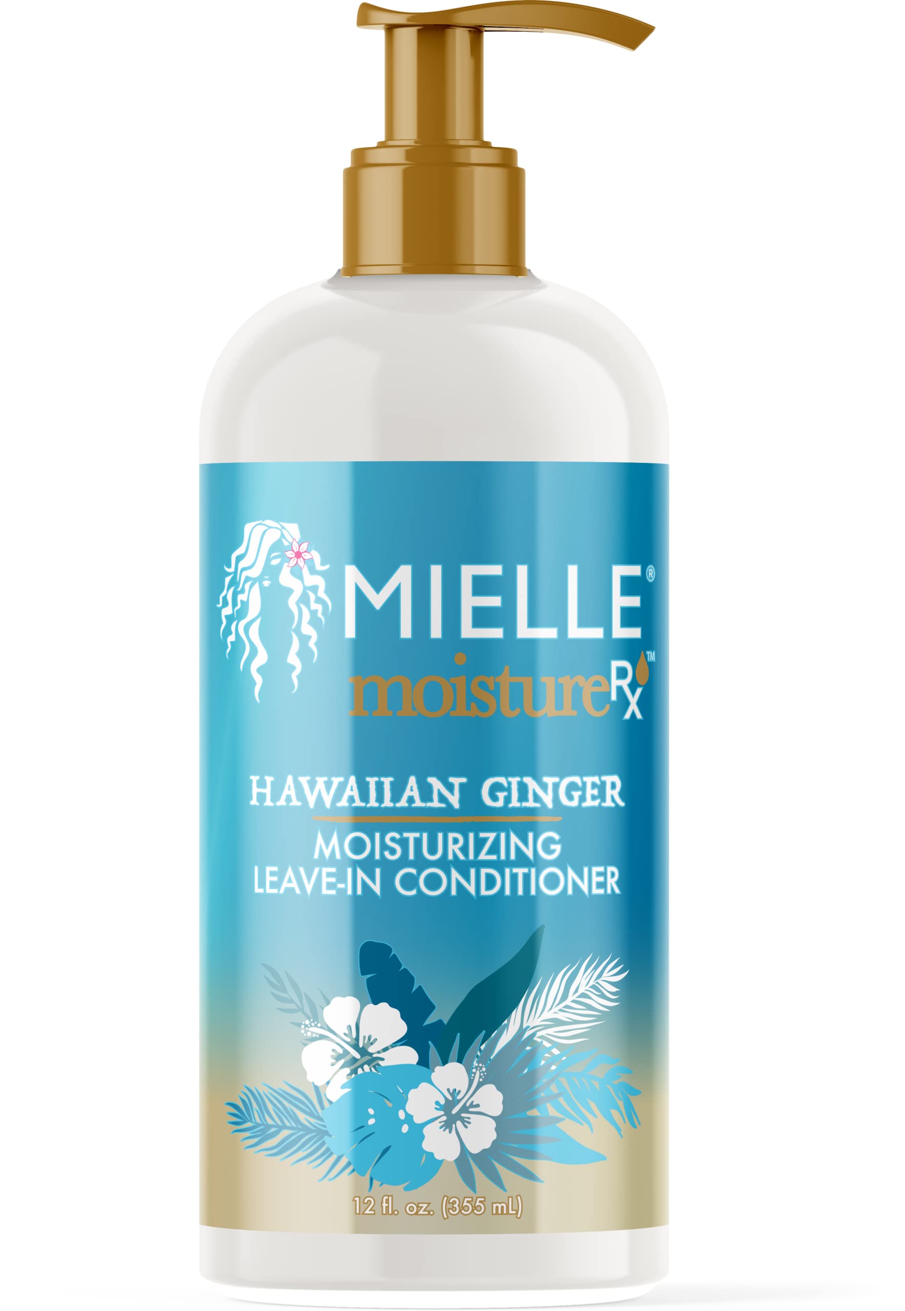 Mielle Organics Moisture Rx Hawaiian Ginger Moisturizing Leave-In Conditioner, 12 Ounces