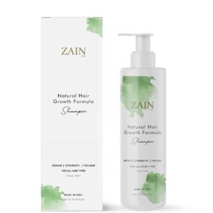 ZAIN1 Natural Hair growth Shampoo With Snail Mucin, Rosemary, Biotin, Niacinamide, Castor oil and Caffeine.(Mimosa, 8.45 oz) pH Level 5.2