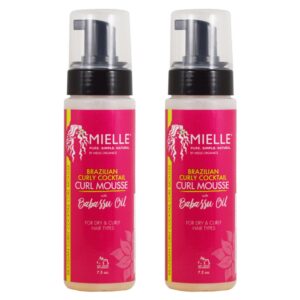 mielle organics brazilian curly cocktail curl mousse 7.5oz "pack of 2"