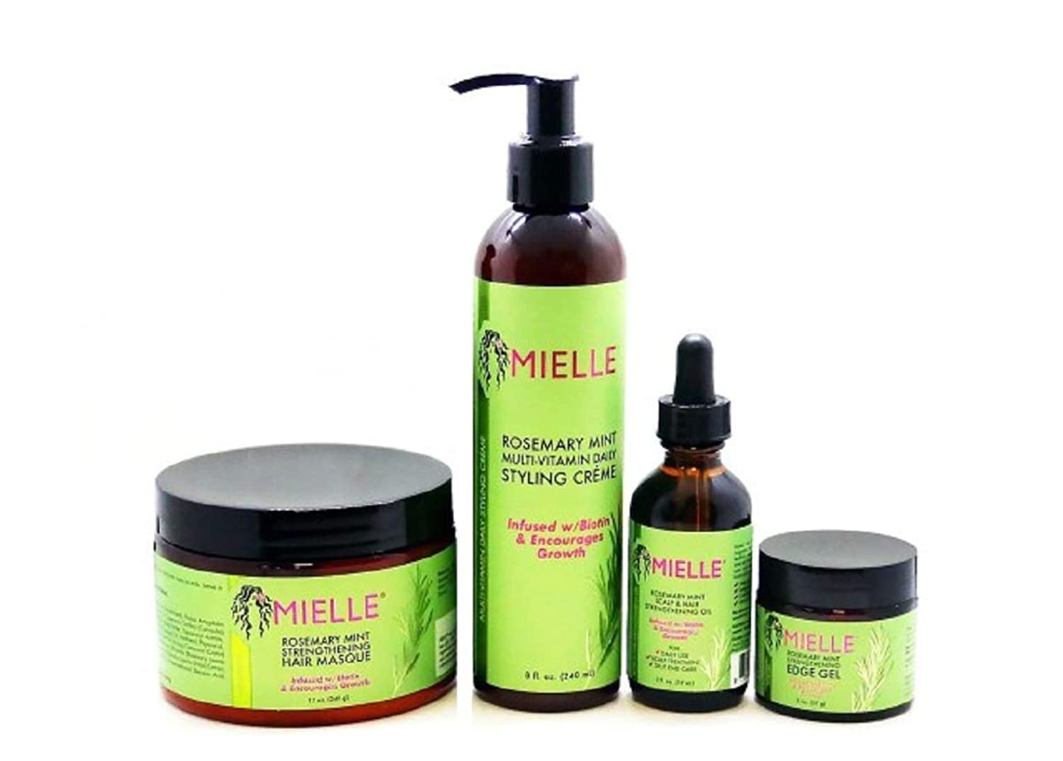 MIELLE ROSEMARY MINT COMBO (CREME & OIL& MASQUE & EDGE GEL)