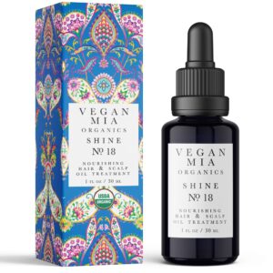 vegan mia usda organic rosemary oil for hair growth with castor oil & jojoba oil - scalp oil treatment & intense nourishment to get healthier, thicker & shiny hair naturally