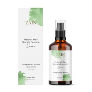 ZAIN1 Natural Hair growth serum with Snail Mucin, Rosmary, Niacinamide, Hyaluronic acid, Azelaic acid, Nettle, and Much More Natural Ingredients (Mimosa, 3.4 oz). Our products are made by nature