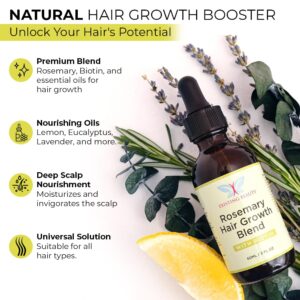 Existing Beauty Rosemary Oil for Hair Growth Blend - Rosemary Essential Oils Infused with Biotin and Other Natural Ingredients - Nourishes & Stimulates Healthy Scalp - Promotes Thicker Hair 2.02 Oz