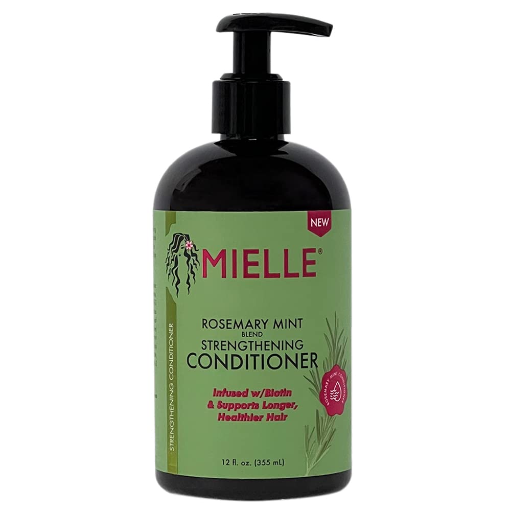 New Mielle - Rosemary Mint - Biotin Infused - Encourages Growth Hair Products for Stronger and Healthier Hair and Styling Bundle - Shampoo, Conditioner, Leave-in Conditioner Set 3 PCS