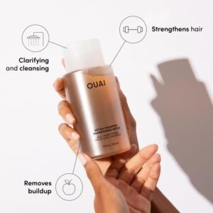 OUAI Detox Shampoo Travel Size - Clarifying Shampoo for Build Up, Dirt, Oil, Product and Hard Water - Apple Cider Vinegar & Keratin for Clean, Refreshed Hair - Sulfate-Free Hair Care (3 oz)