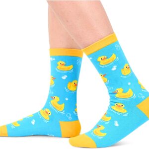 Zmart Novelty Rubber Duck Socks for Women Cute Duck Socks Girls, Funny Rubber Duck Gifts Duck Lovers Gifts For Her