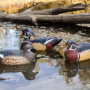 Flambeau Outdoors 8018SUV Storm Front 2 Wood Duck Decoys, Classic Floaters - 6-Pack