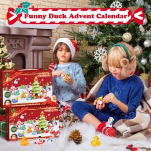 Christmas Advent Calendar 2023 for Kids, 24Pcs Rubber Duck Advent Calendar Toys, 24 Days Surprise Countdown Advent Calendar, Christmas Advent Calendar Toys Gift for Kids Christmas Party Favor