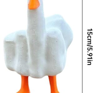 Middle Finger Duck Figurines Home Decor Funny Duck You Figurine, Rude Duck Figurine Middle Finger Decor Duck Statue Middle Finger Statue Weird Decor Duck Decor Porch Goose Statue Middle Fingers