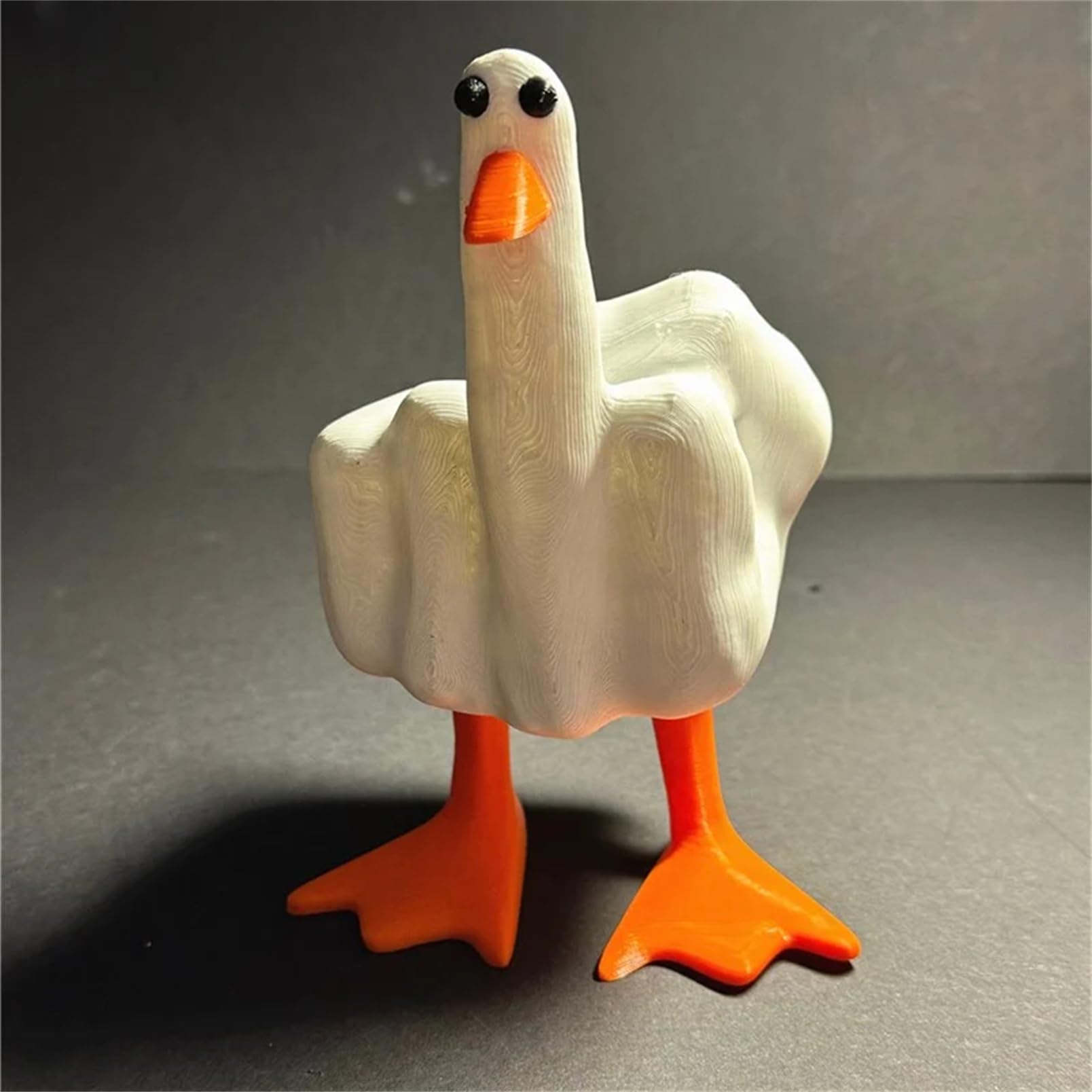 ACOLAR Funny Middle Finger Duck Statue Home Decor,Cute Little Duck Resin Garden Figurine,Little Duck Craft Decoration Sculpture,Home Office Desktop Living Room,Bedroom,Patio Indoor Outdoor Gift