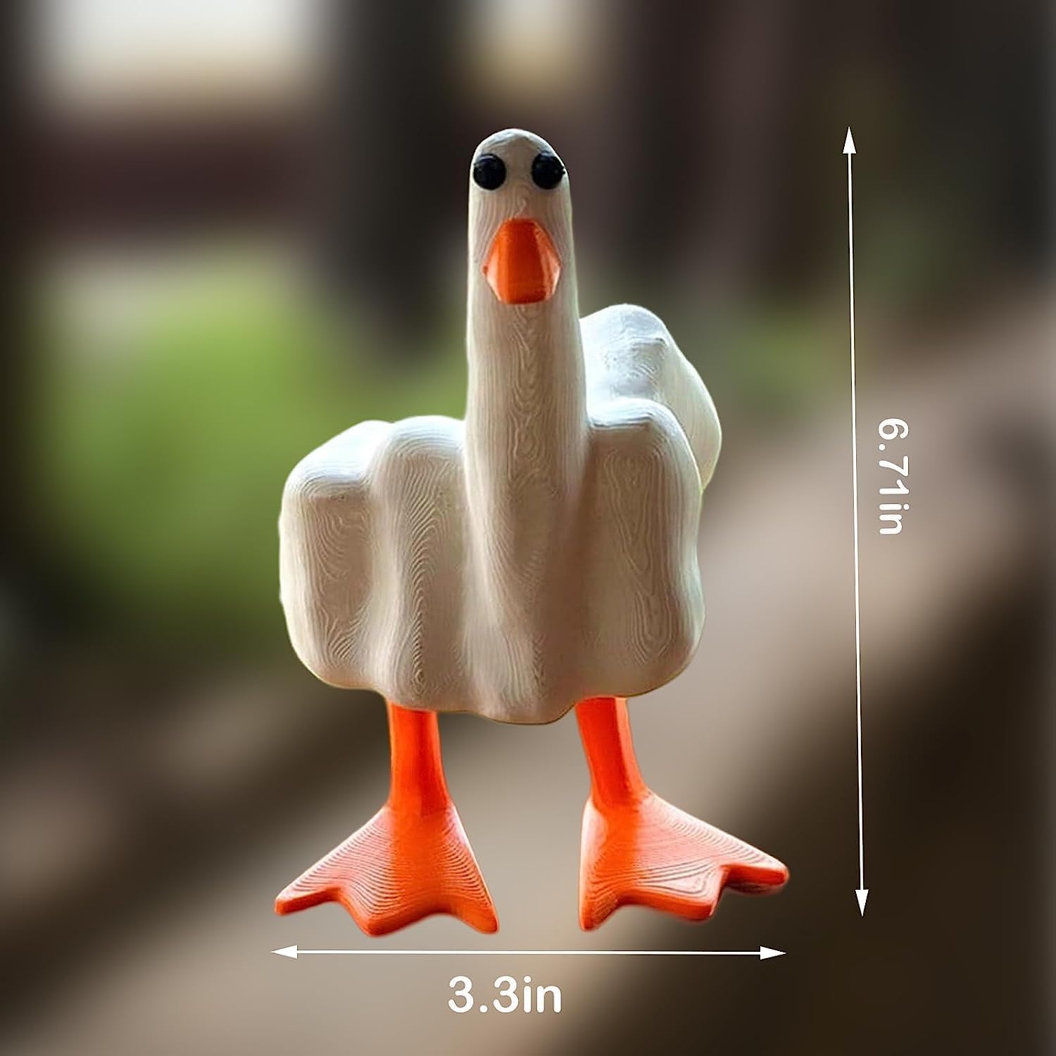 ACOLAR Funny Middle Finger Duck Statue Home Decor,Cute Little Duck Resin Garden Figurine,Little Duck Craft Decoration Sculpture,Home Office Desktop Living Room,Bedroom,Patio Indoor Outdoor Gift