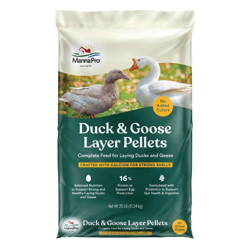 Manna Pro Duck Layer Pellet | High Protein for Increased Egg Production | Formulated with Probiotics to Support Healthy Digestion | 25 Pounds