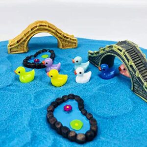 Neec 110 Pcs Mini Resin Duck，Miniature Figures Fairy Garden Ducks Tiny Ducks for Home Prank Game Dollhouse Ornament Handmade School Project Accessories