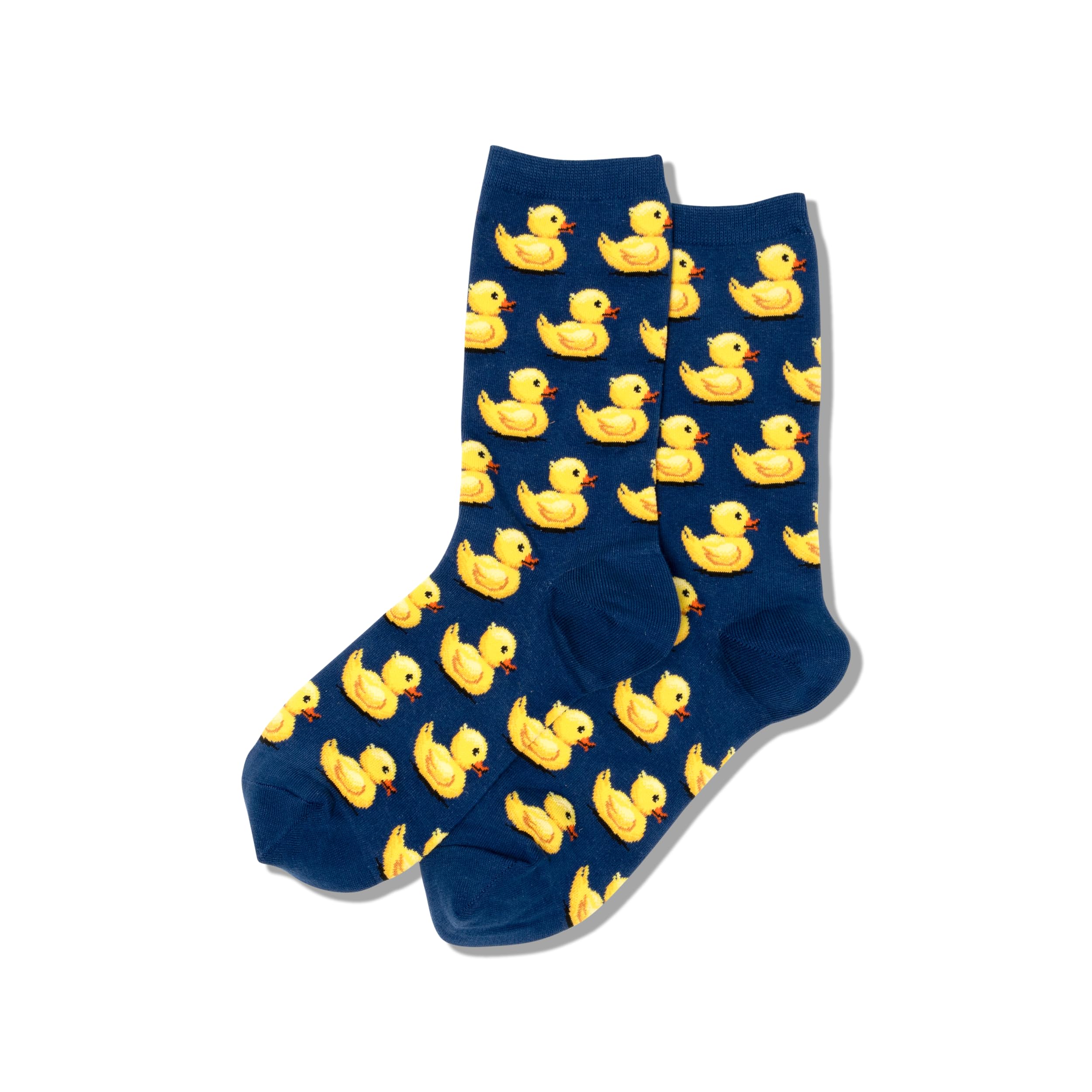 Hot Sox womens Conversation Starter Novelty Fashion Casual Sock, Rubber Ducks (Dark Blue), 4 10 US