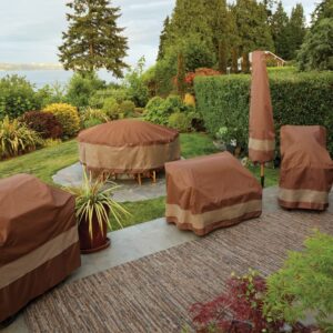 Duck Covers Ultimate Waterproof Round Patio Table & Chair Set Cover, 88 Inch