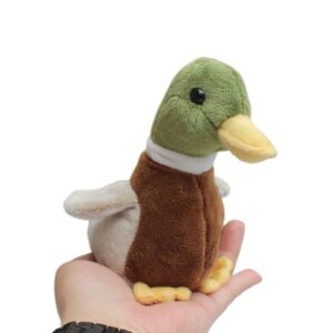 Whrigud Cute Mallard Duck Plush Stuffed Animal Pillow Toys Lifelike Green Duck Stuffed Animal Plush Plushie Toy Soft Plush Doll for Birthday Kids Gifts Home Decor 5.5''