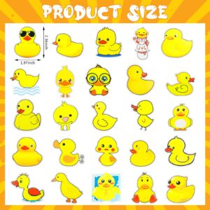 Sabary 200 Pcs Duck Stickers Bulk Cute Yellow Duck Waterproof Vinyls Stickers Decal Gifts for Water Bottles Sticker for Kids Teen Laptop Luggage Phone Skateboard Refrigerators Guitar