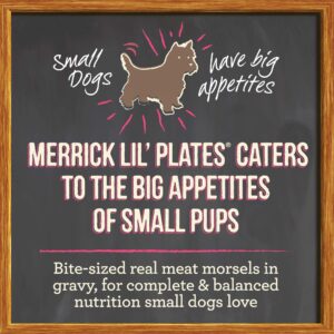 Merrick Lil’ Plates Grain Free And Gluten Free Natural Wet Dog Food For Small Dogs, Soft Dainty Duck Medley - (Pack of 12) 3.5 oz. Tubs