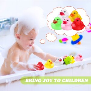 12 Packs Light up Rubber Ducks Glow Bath Toys Flashing Ducks for Bath for Teens on Birthday Easter Christmas Shower Pool Bath Toys Preschool Bathtub Bathroom (Cute Color)