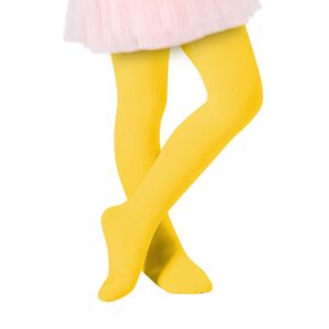 Century Star Halloween Tights Yellow tights Girls Tights Dance tights Toddler Ballet tights Uniform Tights For Girls 1 Pack Yellow 9-14