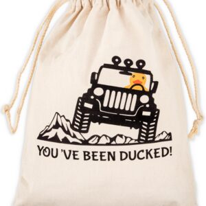 Jeep Ducks for Ducking Drawstring Duck Bag - 14" x 11" - Rubber Ducks for Jeep Ducking Bag Holds up to 50 Jeep Ducks for Ducking and Jeep Duck Tags - Gift for Jeep Owner/Lover - Ducks for Jeeps